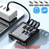 New Portable Solar Power Bank with Cables 50000mAh External Battery Charger Cases Fast Charging for iPhone Series Samsung Xiaomi 2
