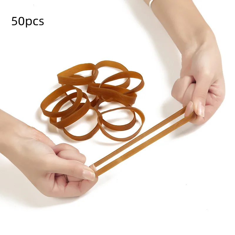 50*8mm Elastic Rubber Bands Fasteners Used for Office School Stationery Supplies Stretchable Sturdy Rubber Elastics Bands