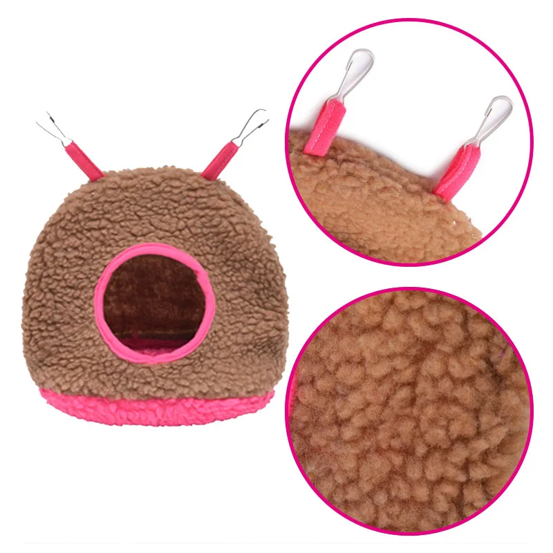 Winter Warm Bird Parrot Nest House Polar Fleece Parakeet Hammock Small Pet Hanging Swing Bed Cave Birds Cage Accessories Oiseaux
