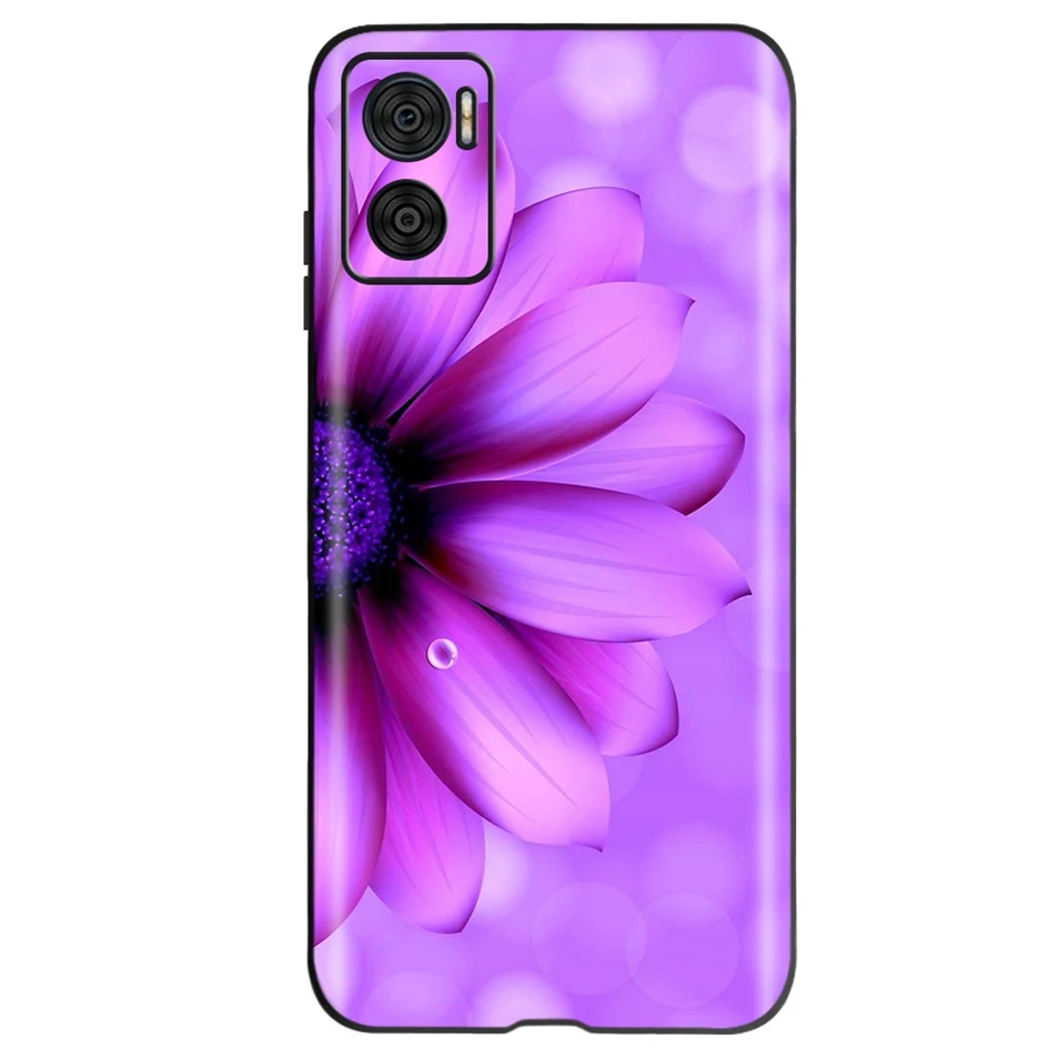 Elegant Flower Butterfly Soft Phone Case for Motorola Moto E Series