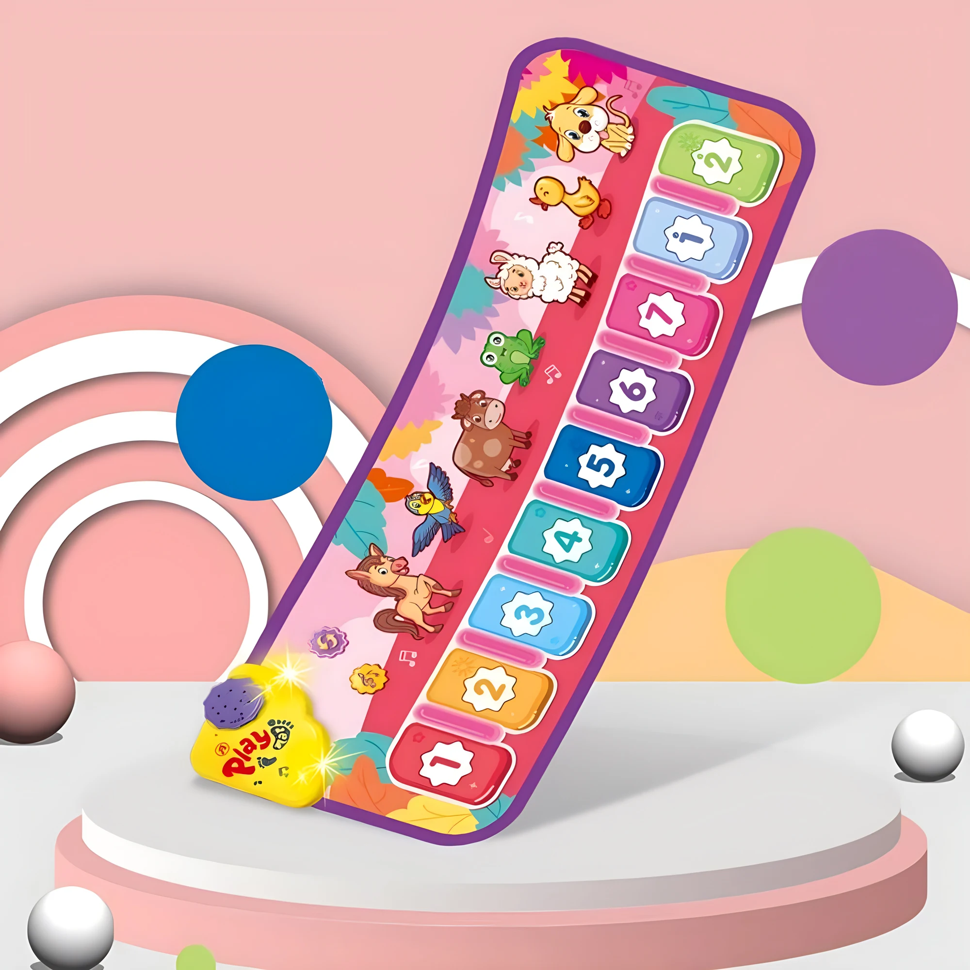 25 Music Sounds Child Floor Piano Keyboard Mat Animal Blanket Touch Dance Floor Playmat Education Baby Musical Mats Carpet Toys 2