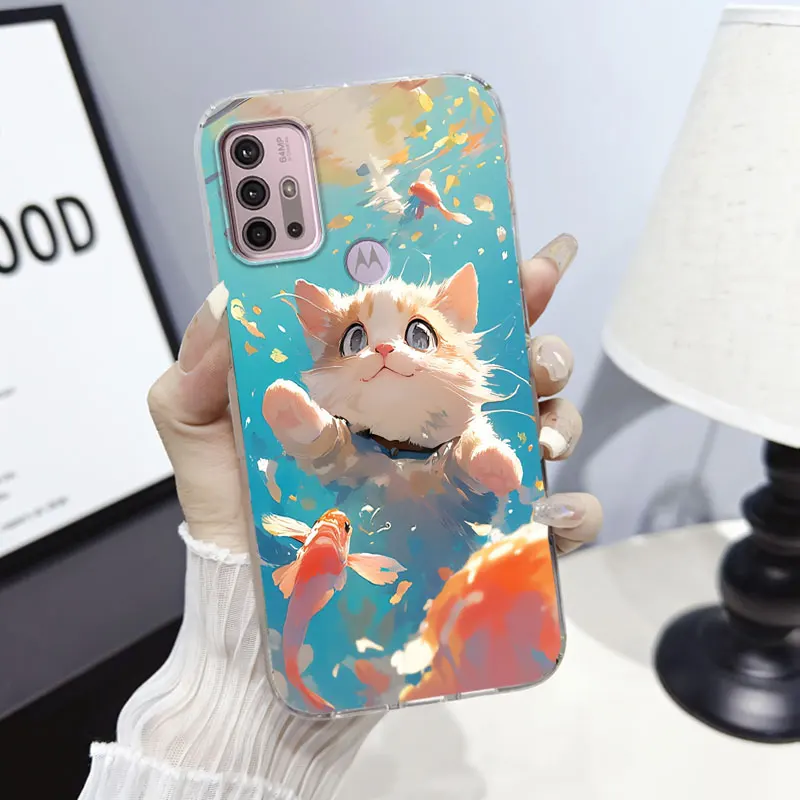 Cartoon Marble Floral Soft Silicone Protective Phone Case Cover