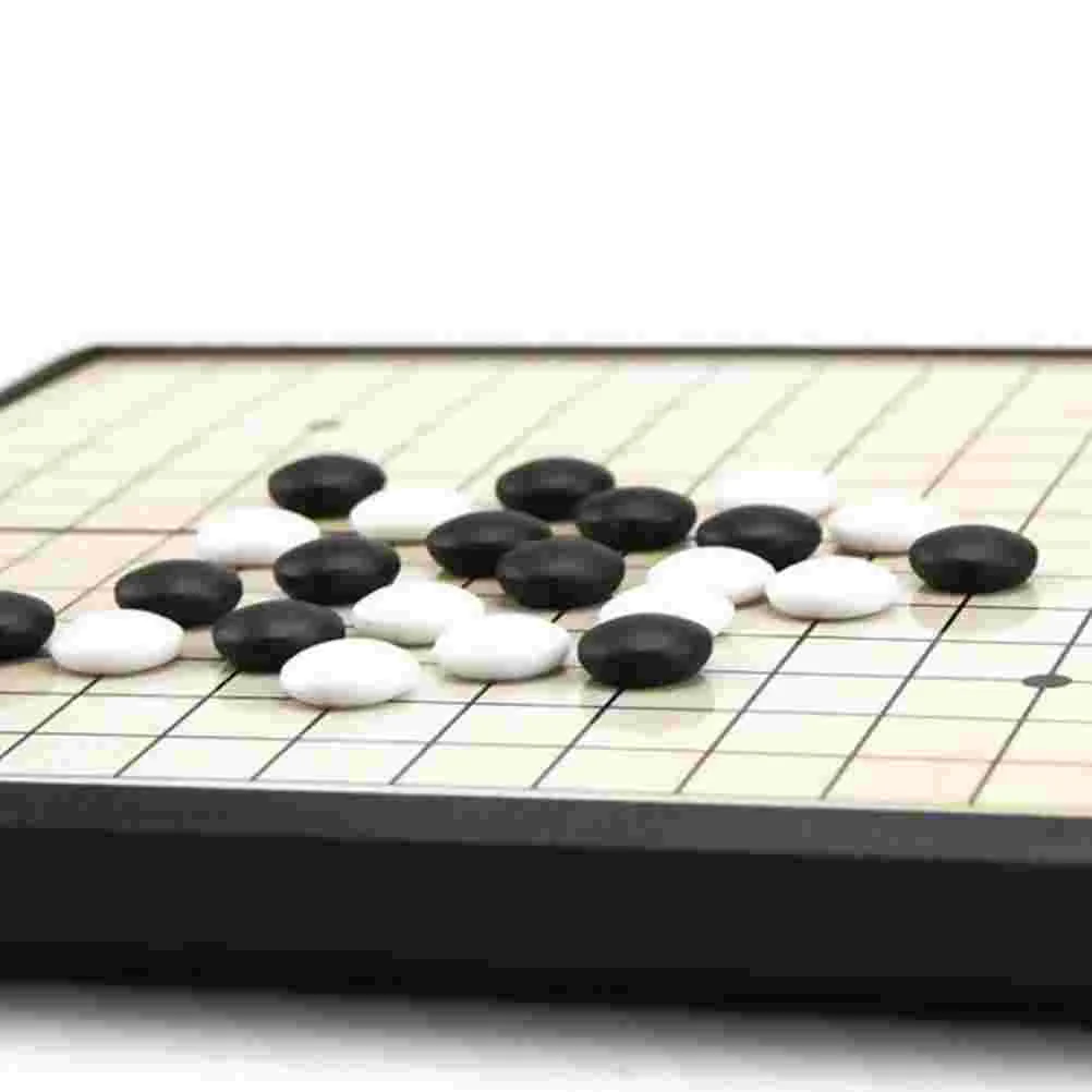 Board Game Chess Pieces and Board Chess Game Portable Travel Board Game Baduk Kids Funny Gobang Toys Educational Puzzle Checkerboard