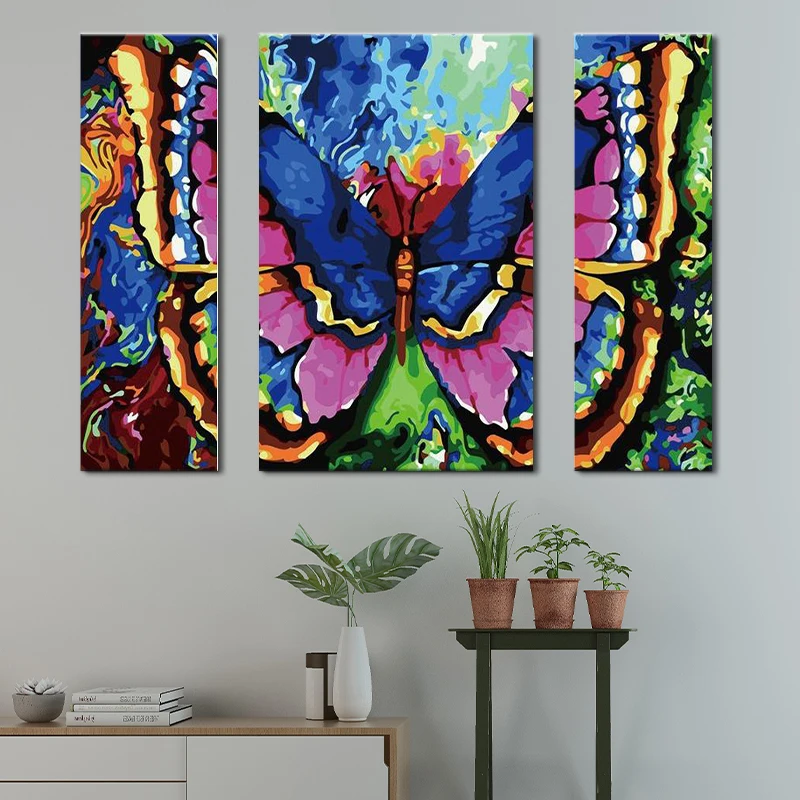 

GATYZTORY Oil Painting By Number Butterfly Handpainted Unique Gift Paint By Numbers For Adults Animals Kits Wall Art