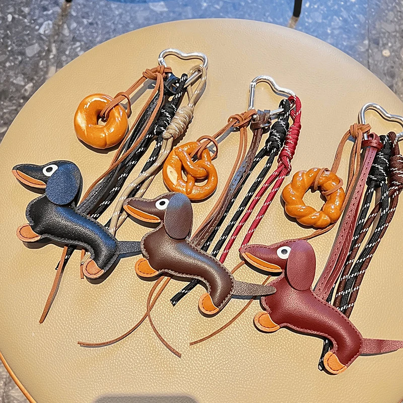 New Vintage Braided Rope Bag Pendant Creative High-grade Keychain Pendant Maillard Color Hanging Rope Bag Accessories