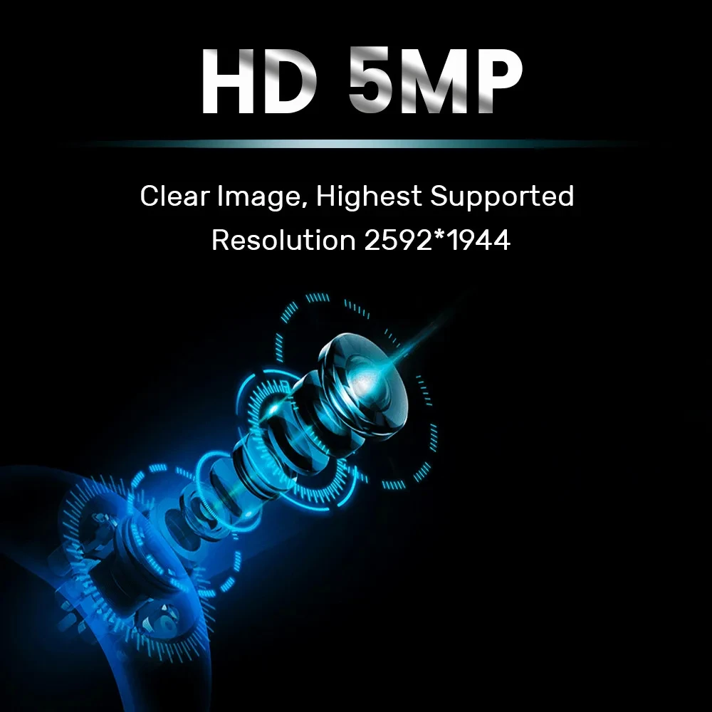 Modulo telecamera OV5647 per fotocamera Raspberry Pi 5 ZERO 6CM grandangolare Fisheye Night Vision Edition 120 160 gradi 5 milioni di pixel - immagine 3