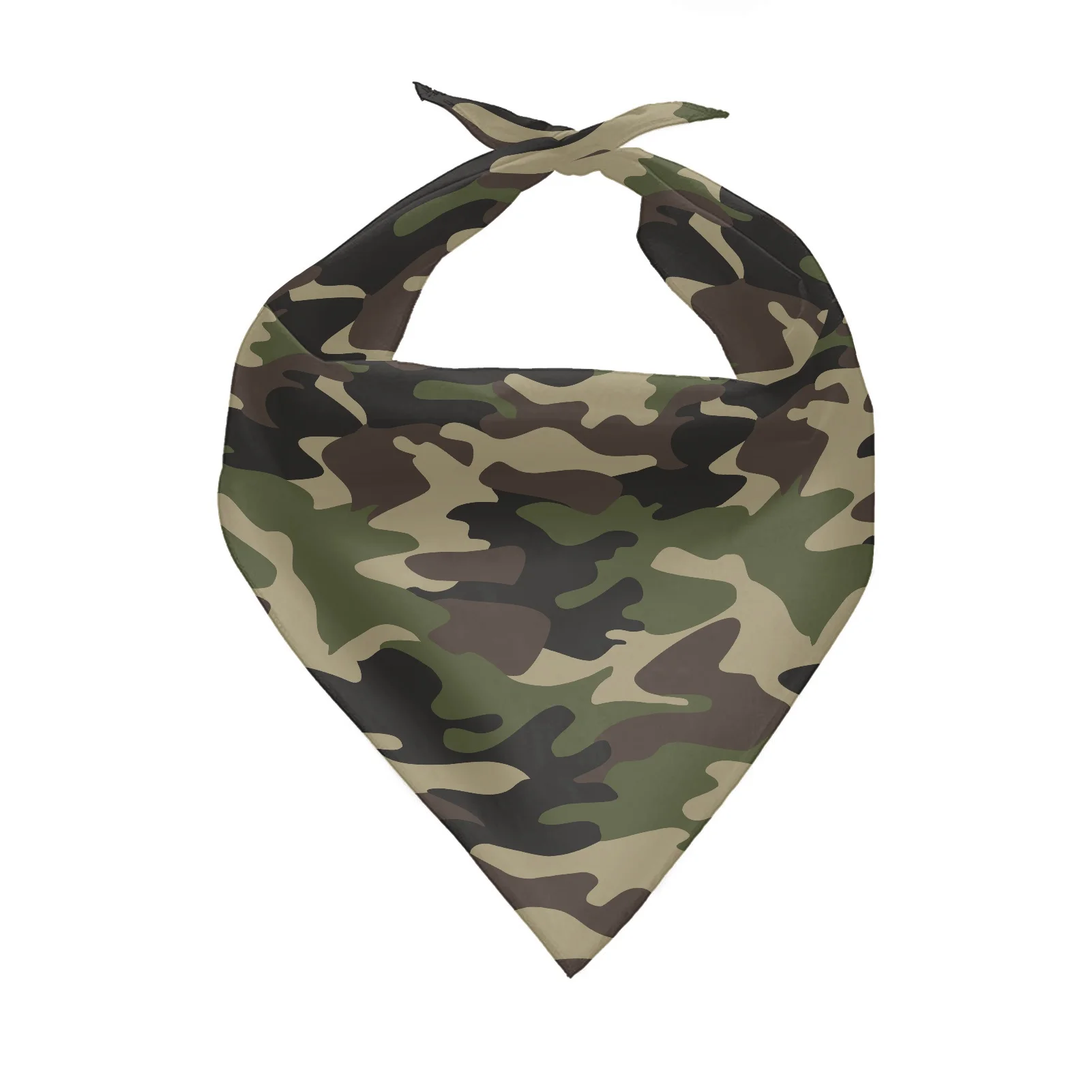 

Army Green Camouflage Dog Bandana Fashion Pet Bandana Neckerchief for Small and Medium Dog Checkerboard Triangle Neck Scarf