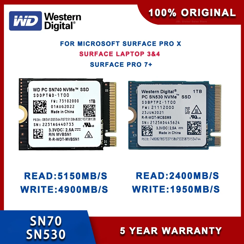 WD SN740 NVMe 1TB SSD M.2 2230 Surface 【本物新品保証】