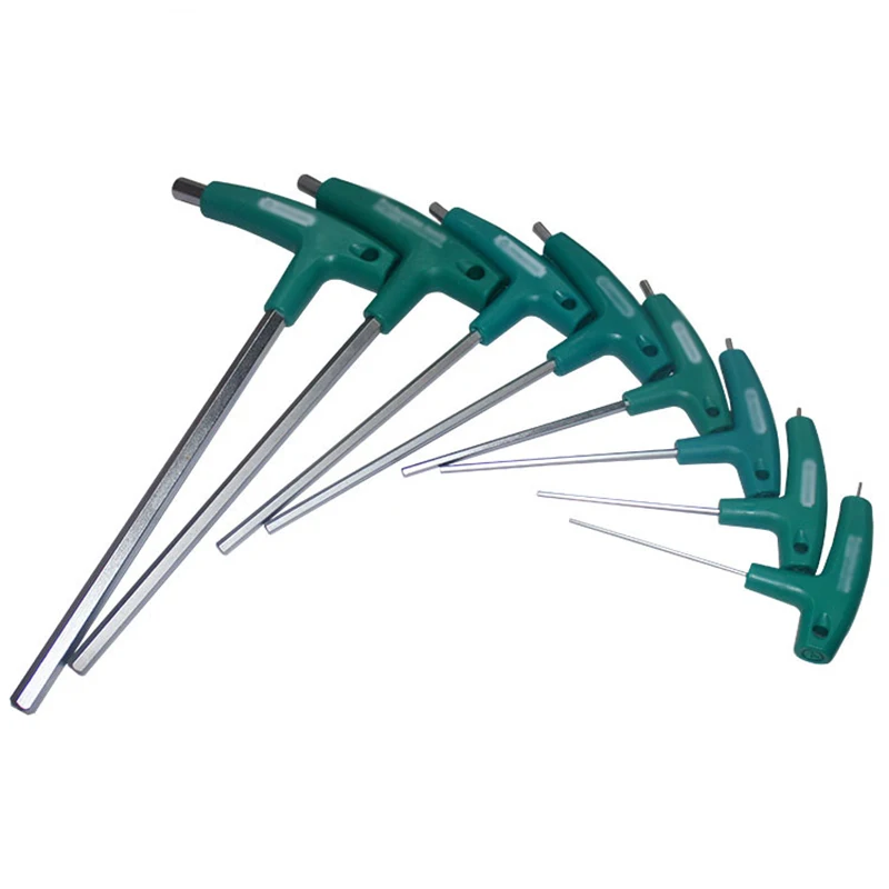 

1.5-10MM T-shape Hex Wrench Ball Head Hex Key Hexagon Screwdriver Socket Screw Wrench Hand Tool For Woodworking Metalworking
