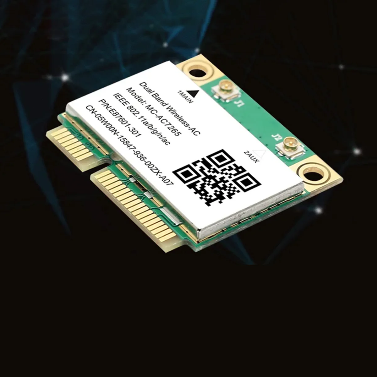 N162R 슈퍼 1200Mbps 블루투스 4.2 미니 PCI-E 와이파이 카드 -AC7265 무선 네트워크 카드 7265 802.11ac 2.4G 5Ghz 노트북용 7260HMW