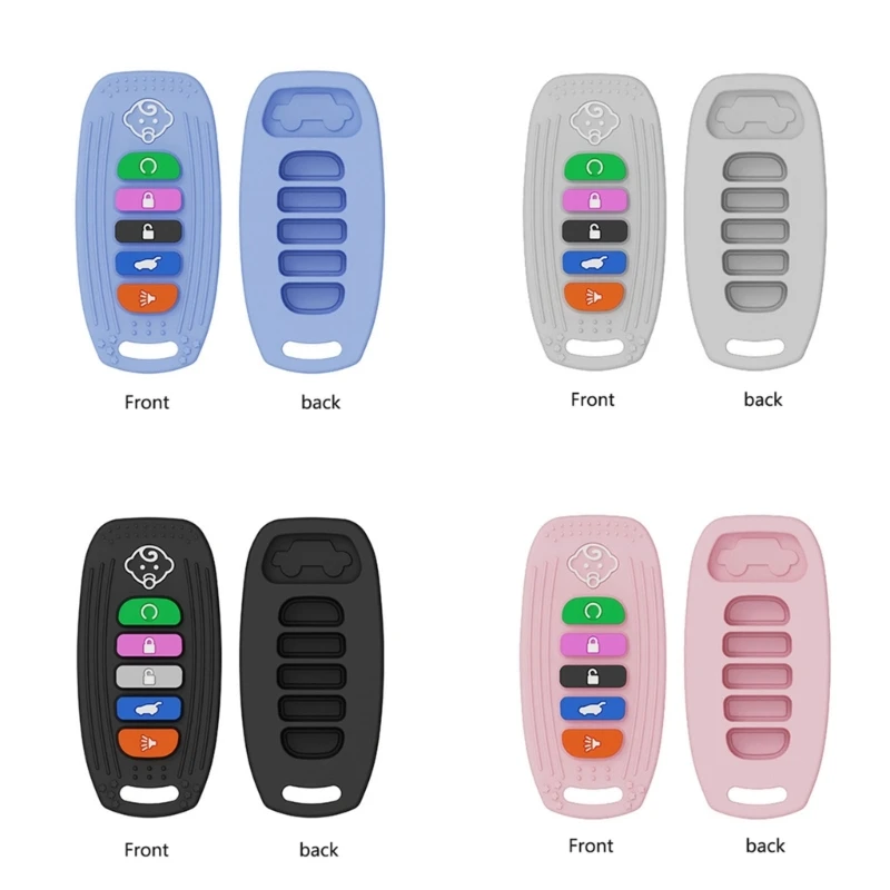 

Car Key Shape Teething Toy Chew Toy for Girls & Boys Early Educational Sensory
