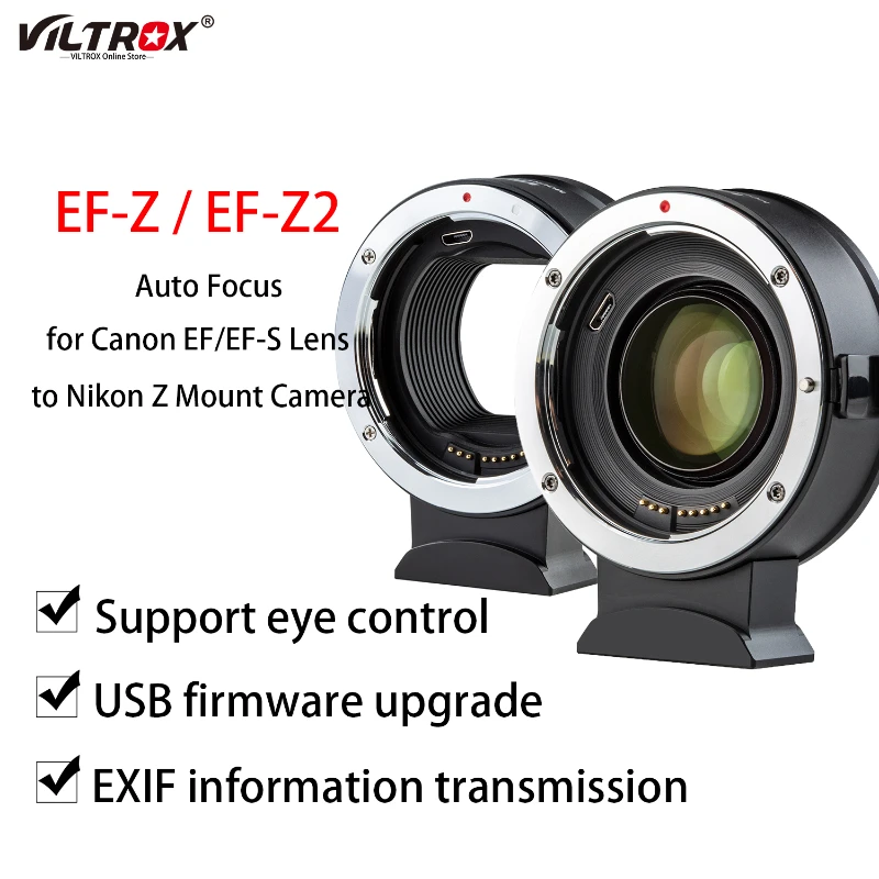 Viltrox Ef-Z Auto Focus Lens Adapter Ring Per Canon Ef Efs Dslr Slr Obiettivo Della Fotocamera Per Nikon Z Mount Mirrorless Camera Z5 Z6 Z7 Z50