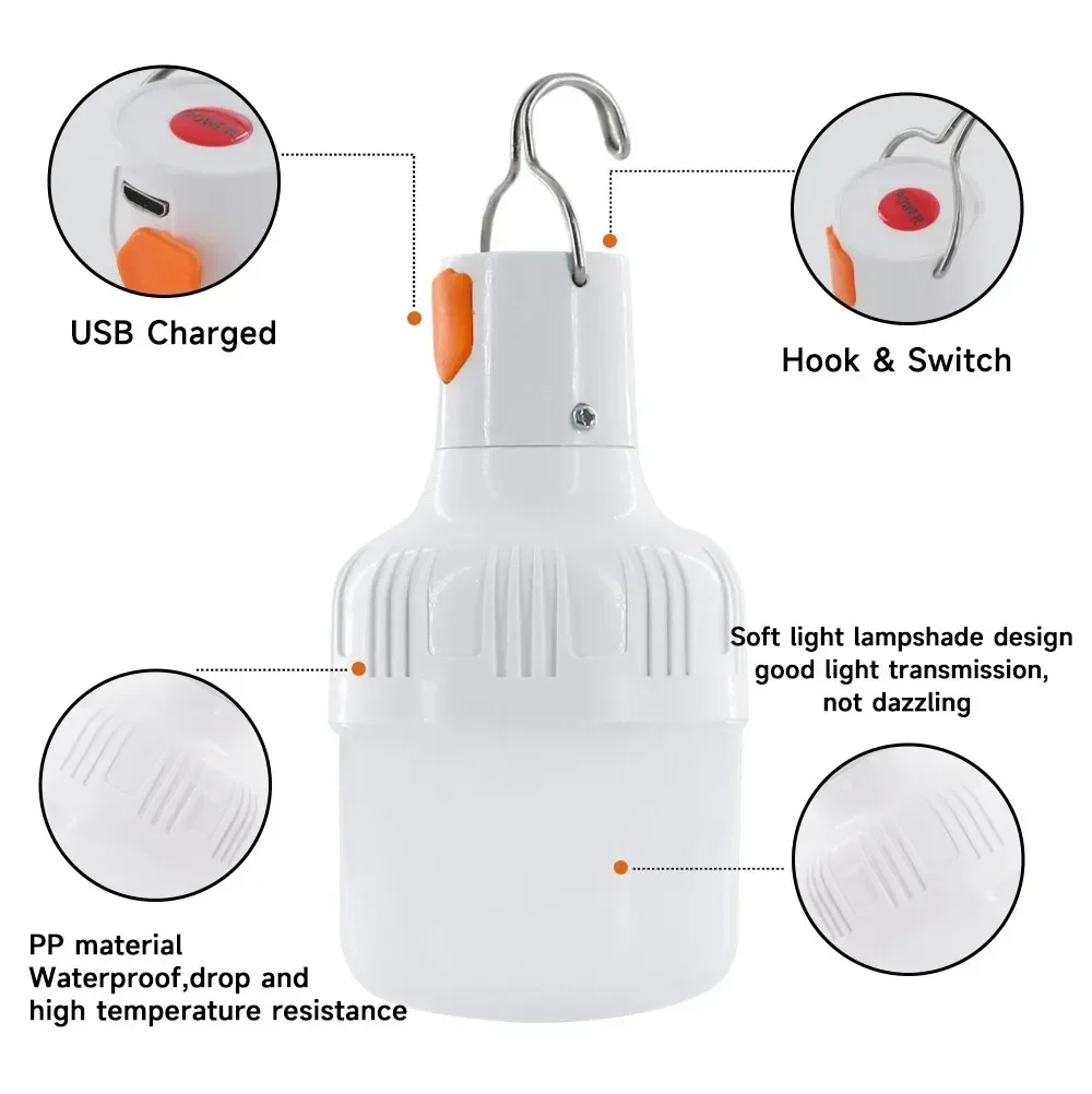 Description Picture 5 of itemLED Light Bulbs High Brightness Hook Battery Light Bulb Camping Fishing Led Spotlights Home Portable Lantern Emergency Lights