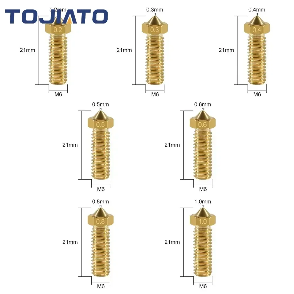 Set 8 Ugelli E3D V6 In Acciaio Temprato 0,4mm Per Stampante 3D - Compatibili Anycubic, Prusa I3 - Con Kit Di Pulizia