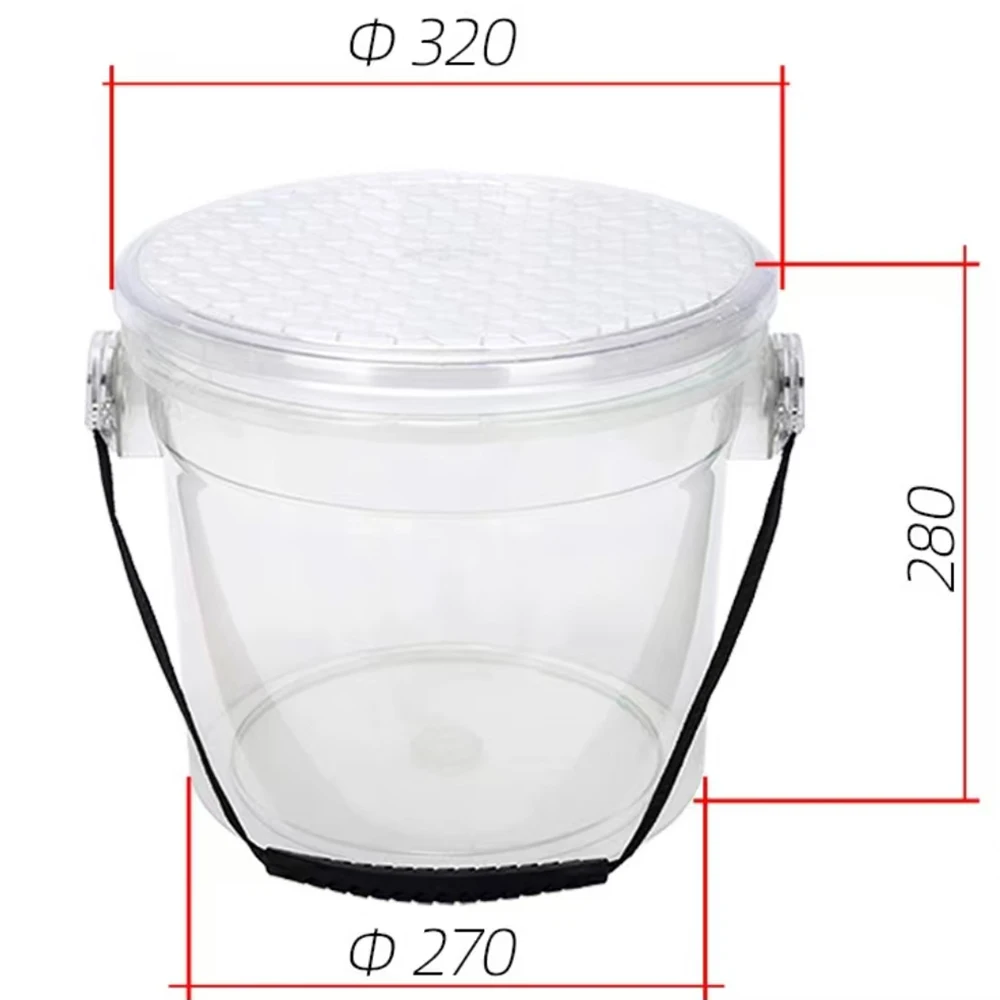 Car Wash Bucket Detailing crystal clear car wash bucket 15L transparent unbreakable