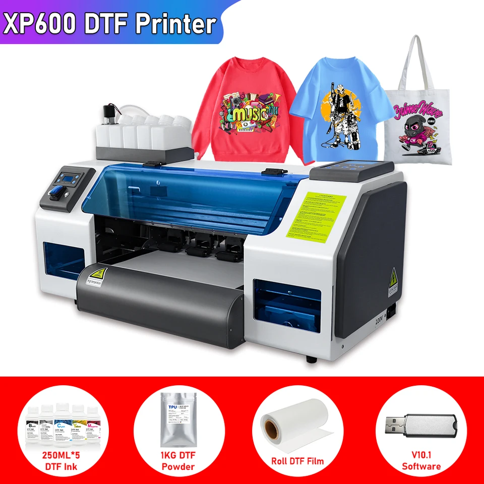 A3 impresora dtf A3 dtf printers for heat transfer bundle Directly To Film  Printer xp600 printer for t shirt printing machine