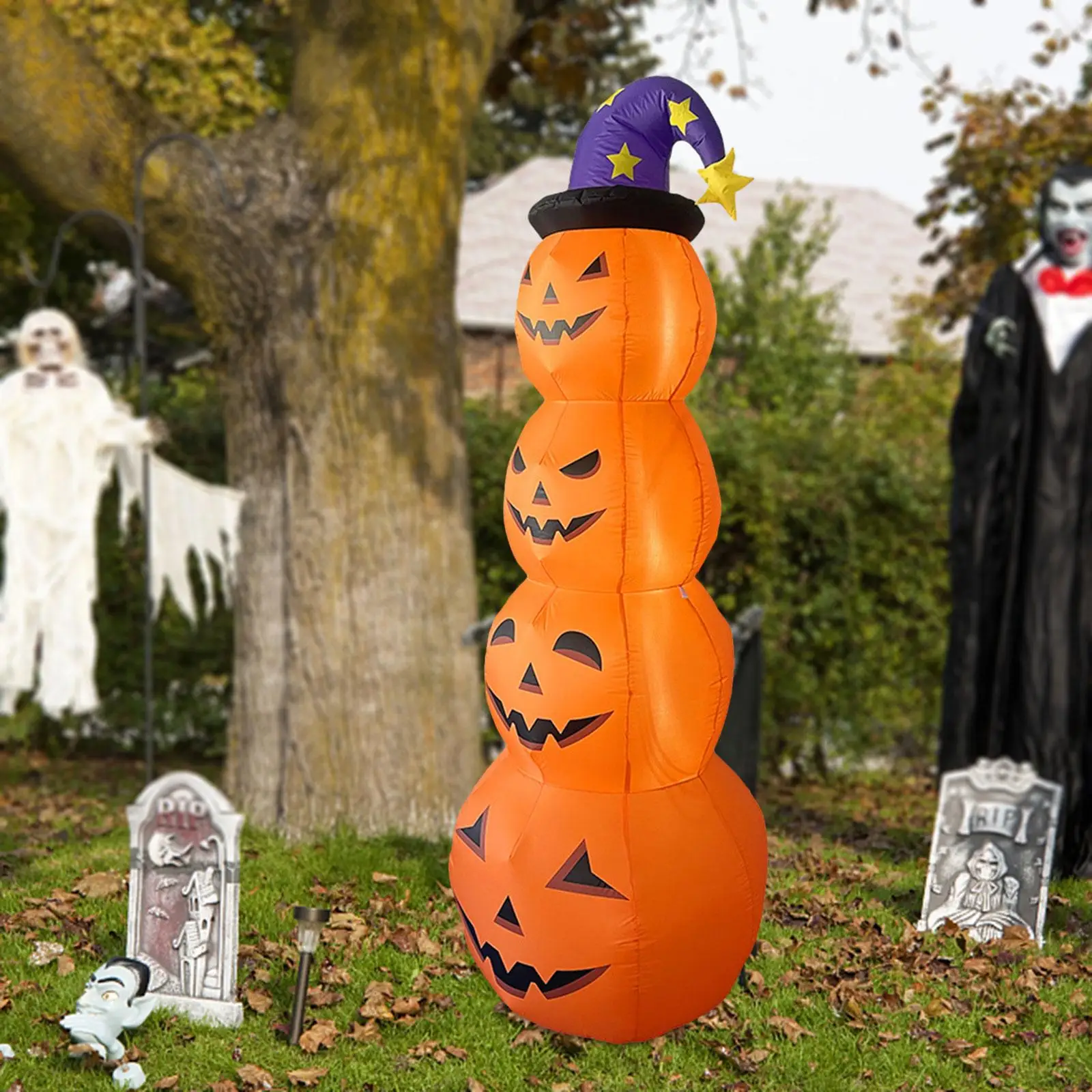 

Inflatable Pumpkin Halloween Decorations LED Lights for Garden Lawn Festival