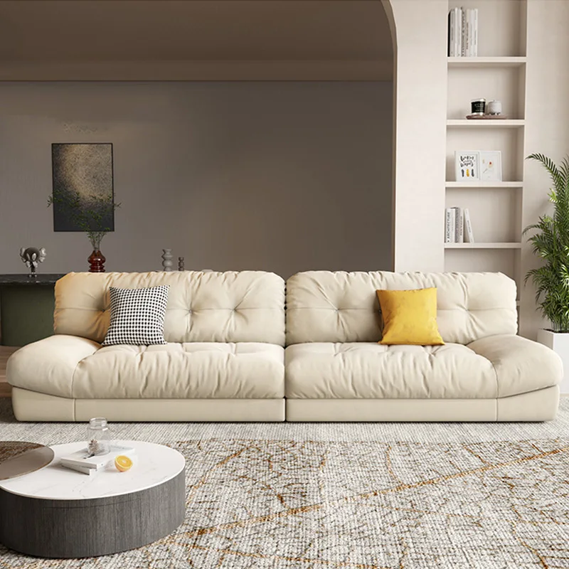 

Italian style minimalist technology cloth frosted down sofa living room modern lazy cloud sofa combination