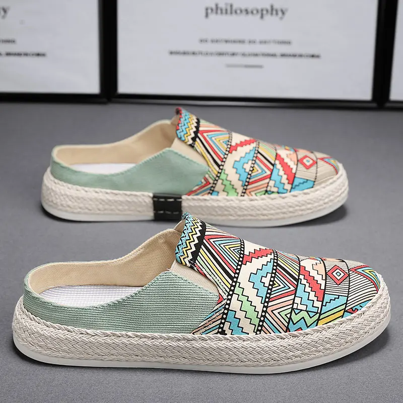 

Non-slip Man Shoes Fashion Half Slippers Casual Shoes for Men Plus Size Loafers Hot Sale Flat Sneakers Walking Footwear