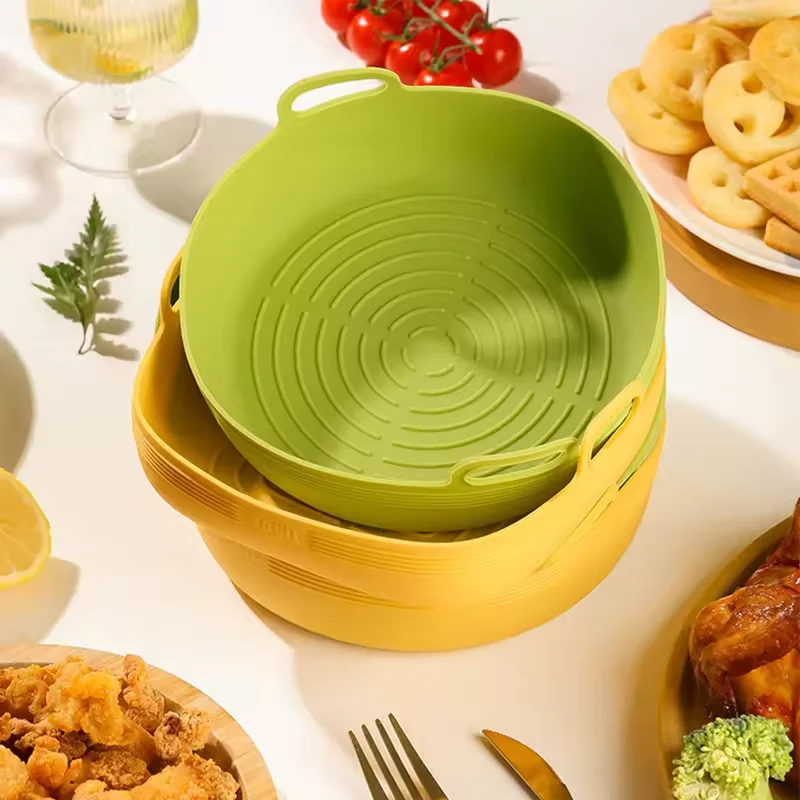 Silicone Air Fryer Liner Bowl - Reusable Non-Stick Cooking Accessory