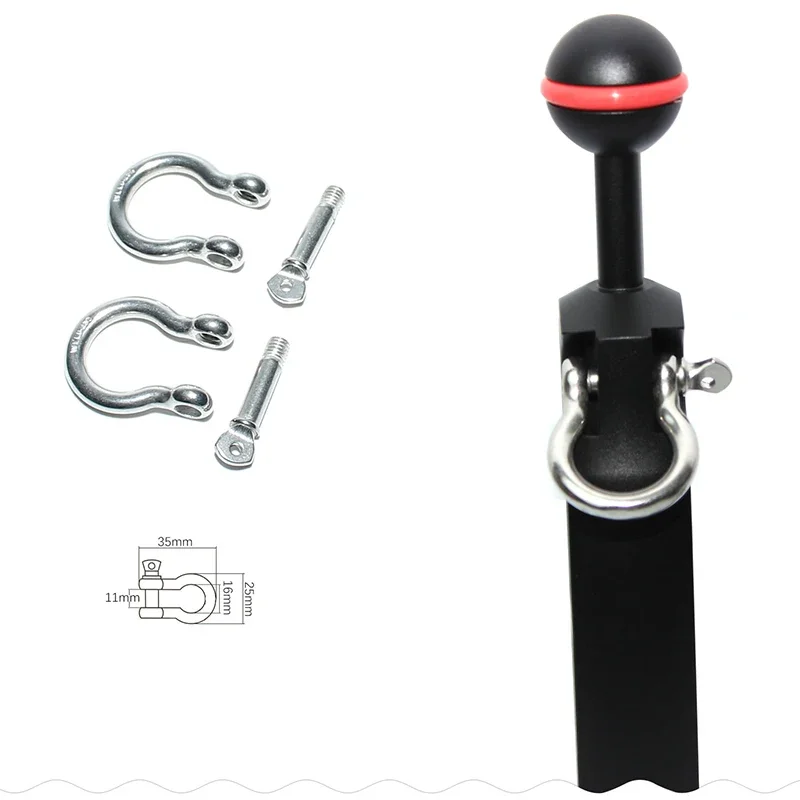 Double Ended Parafuso Snap Hook d Snap Key Ring Mosquetão Titular Singel Ganchos Acessório de Segurança Mergulho Exterior Aço Inoxidável 316 - Image 4