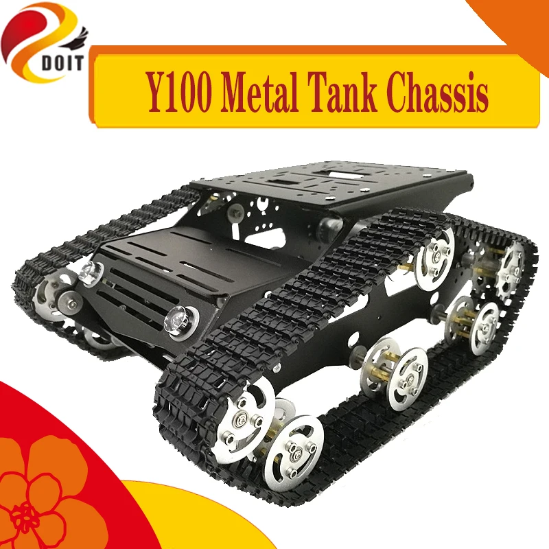 MetalTankChassisKitY100SmartCrawlerRobotPlatform33GB520DC