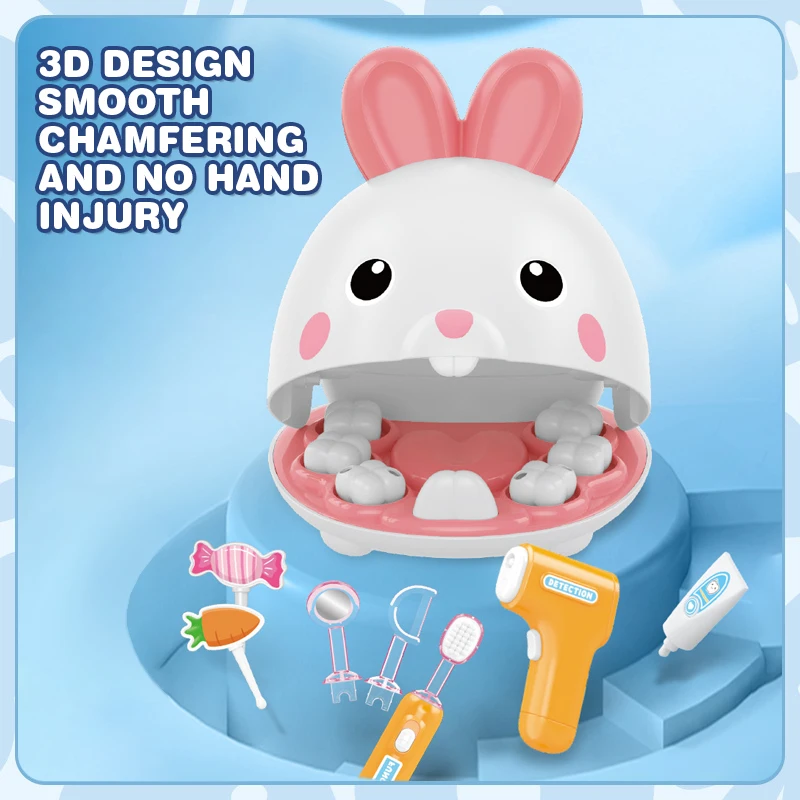 Plastic Dentist Toy Set for Kids Pretend Play