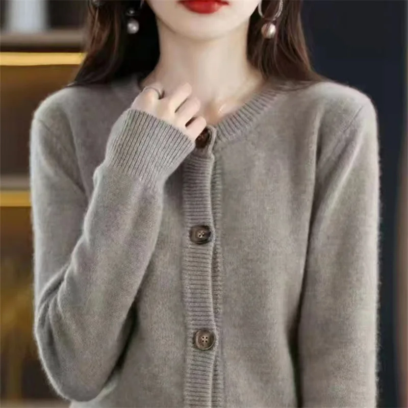 

Autumn new sweater women's single-breasted temperament fashion casual cardigan blouse women