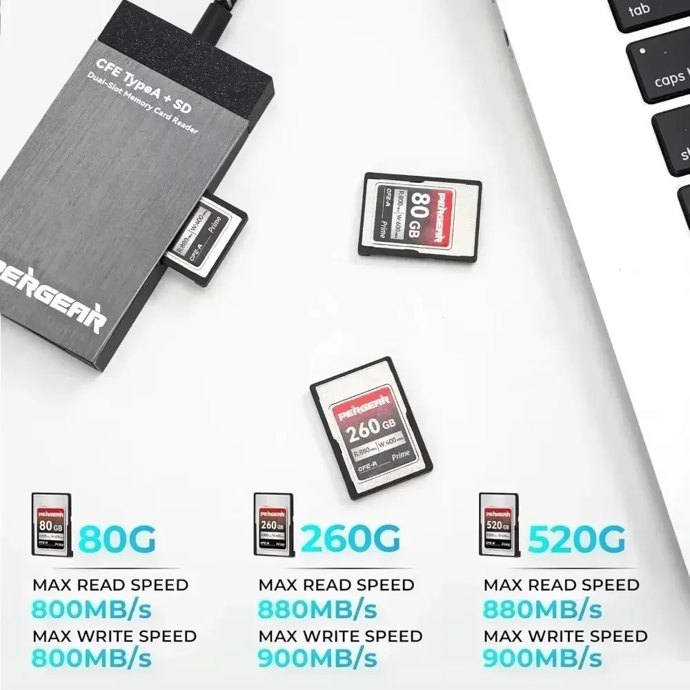 PERGEAR VPG200 Professional CFexpress Type A Memory Card Up to 880MB/s Read Speed & 900MB/s Write Speed for 4K 120P 8K 30P 5