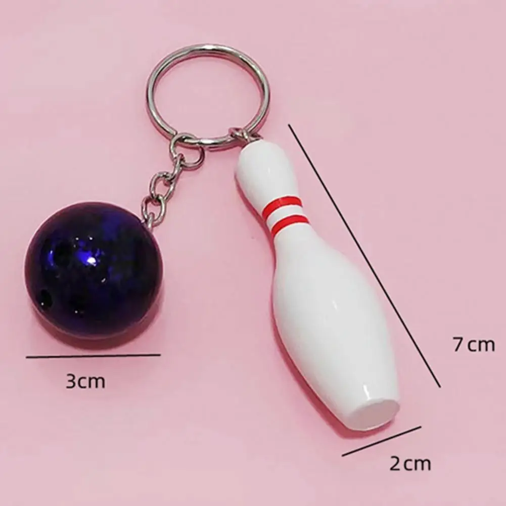 Handbag Backpack Car Key Chain Bowling Mini Ball Shape Man Women Key Ring Ornament Sports Keyring Pendant Gift bowling accessories