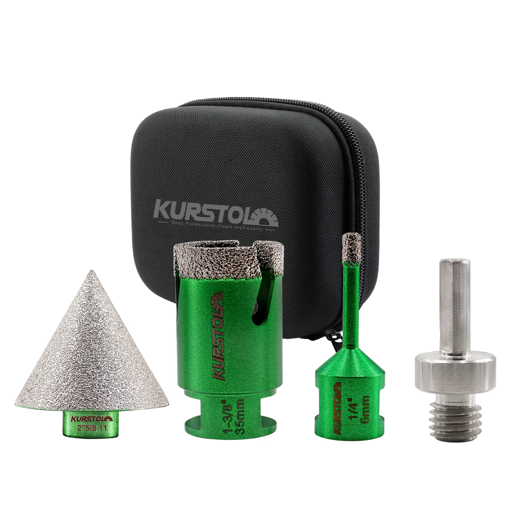 KURSTOL 4pcs Diamond Drilling Bits 5/8