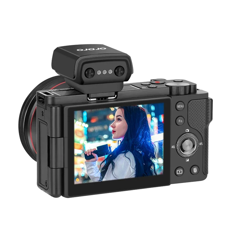 ORDRO G930 디지털 카메라, 유튜브 브이로그 영상 촬영용 컴팩트 카메라, 플래시, 5배 광학 줌, 4K 30FPS 60FPS, 멀티 필터, AF MF 지원