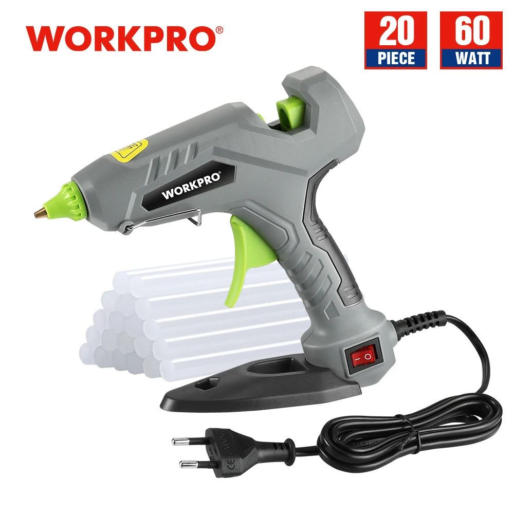 WORKPRO-60W 핫 글루 건, 빠른 예열 글루 건 키트, 20 개 글루 건 스..