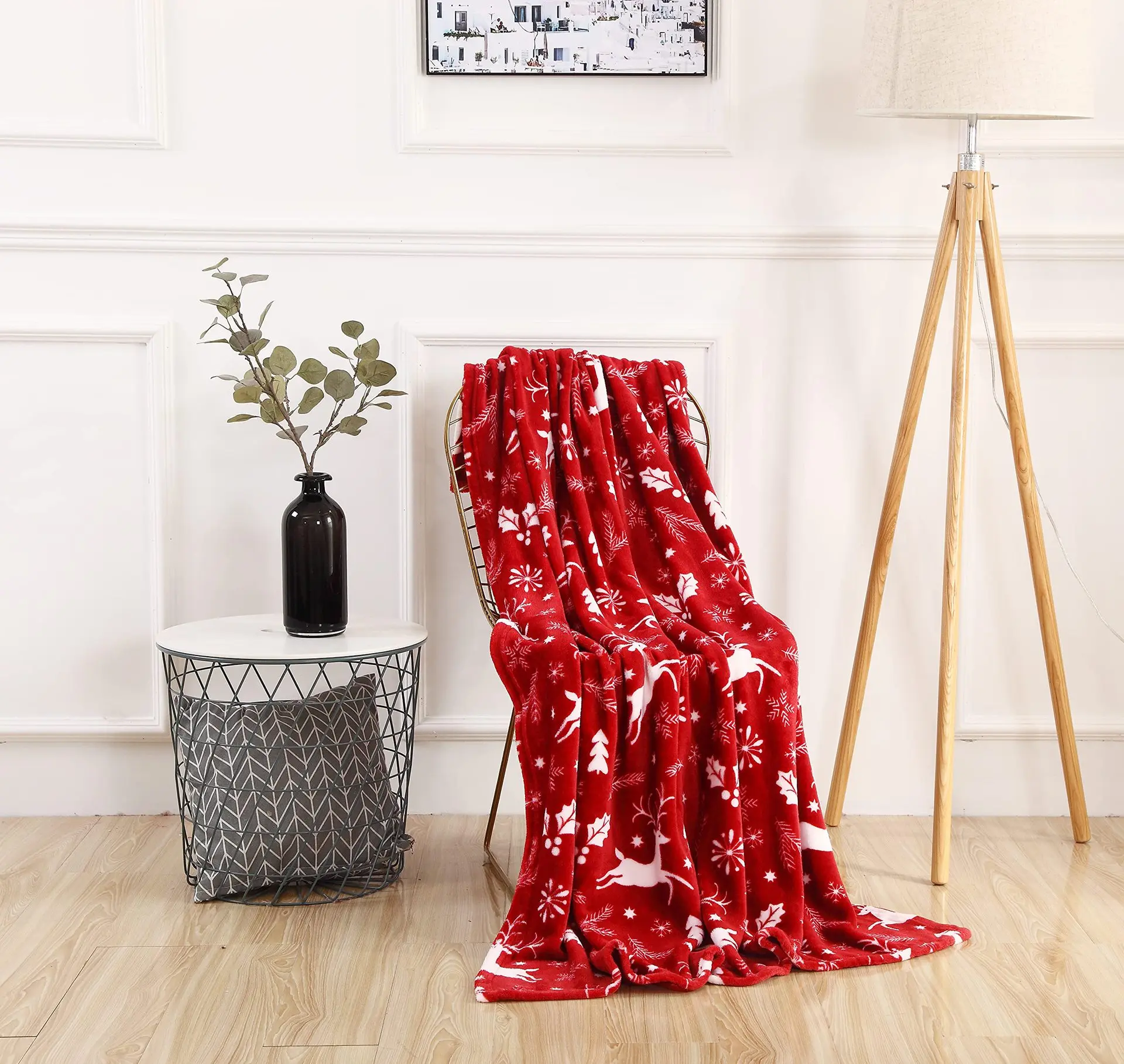 Christmas Flannel Single Layer Cover Blanket, Outdoor Camping, Autumn280G