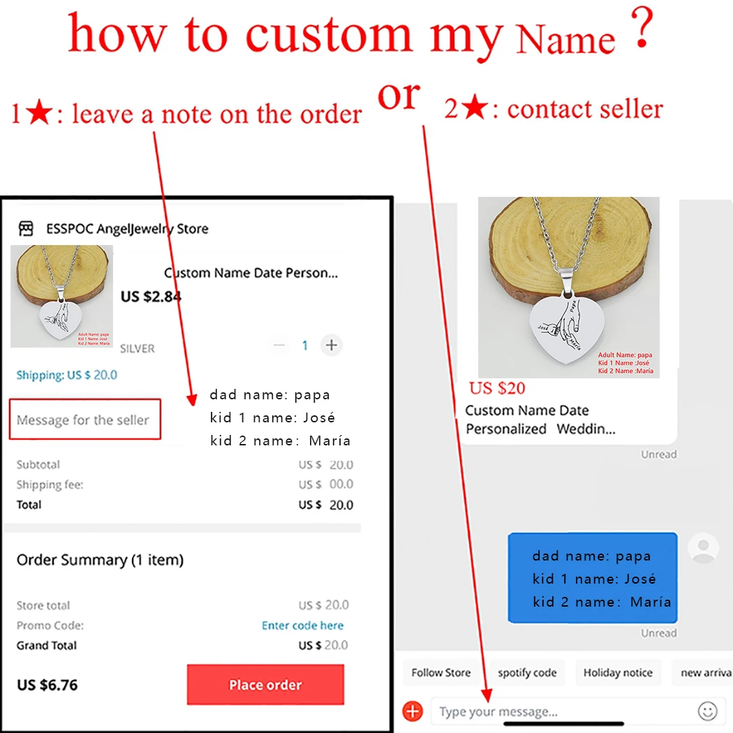 Mynamenecklace track order Clearance