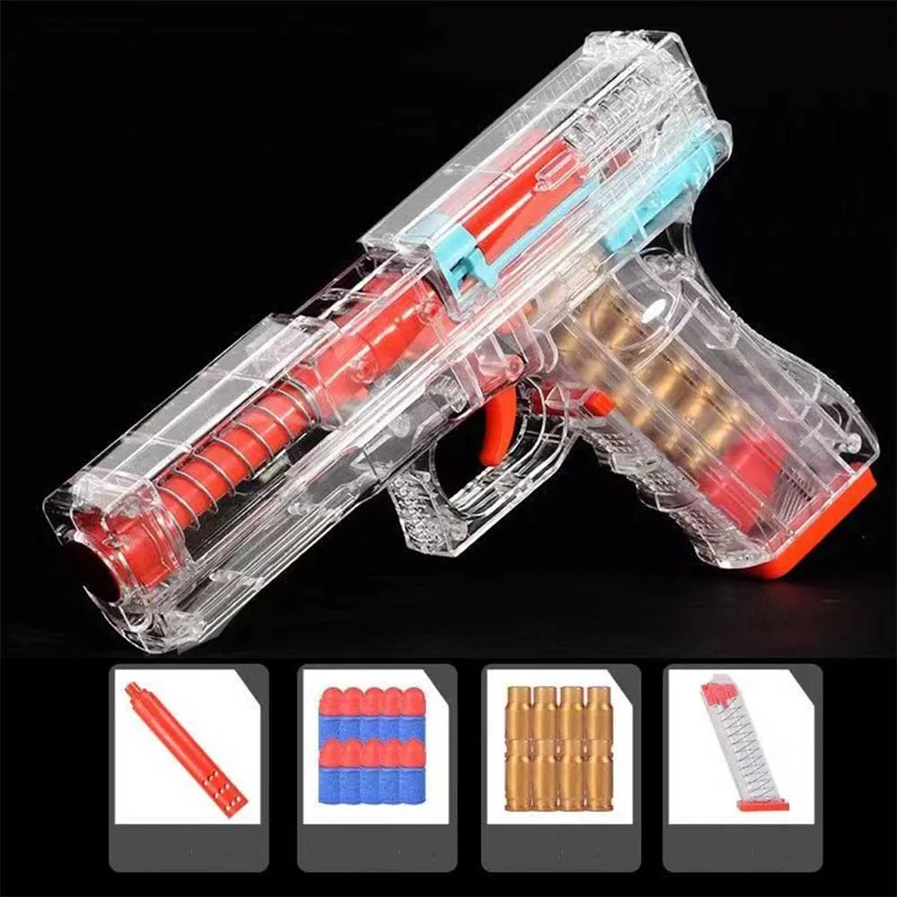 Shell Ejecting Soft Bullets Glock Toy Guns For Boys Girls Shooting Games Dropshipping Birthday Toys 4