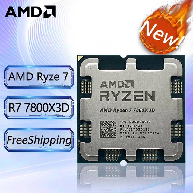 NEW AMD Ryzen 7 7800X3D R7 7800X3D 4.2GHz 8-Core 16-Thread PCIE5.0 120W CPU  Processor 5NM 100-100000910 LGA AM5 Without fan