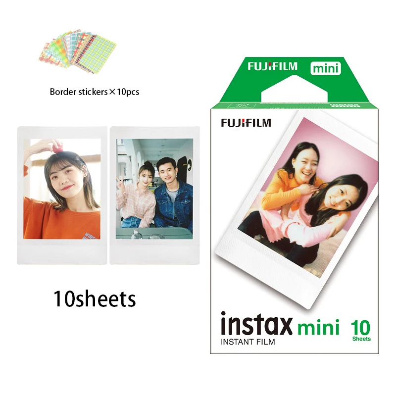 Fujifilm Instax Mini Camera Film Mini12 11 9 8 3 Inch White Edge Film For Instant Camera Mini 7s 25 50s 90 Mini Film Photo Paper