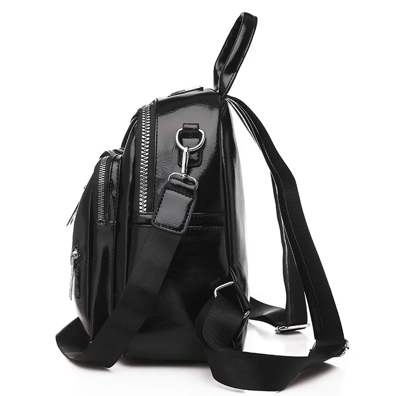 Small Backpack Women Multifunctional PU Leather Backpacks 2021 New Fashion High Quality Ladies Casual Travel Backpack School Bag