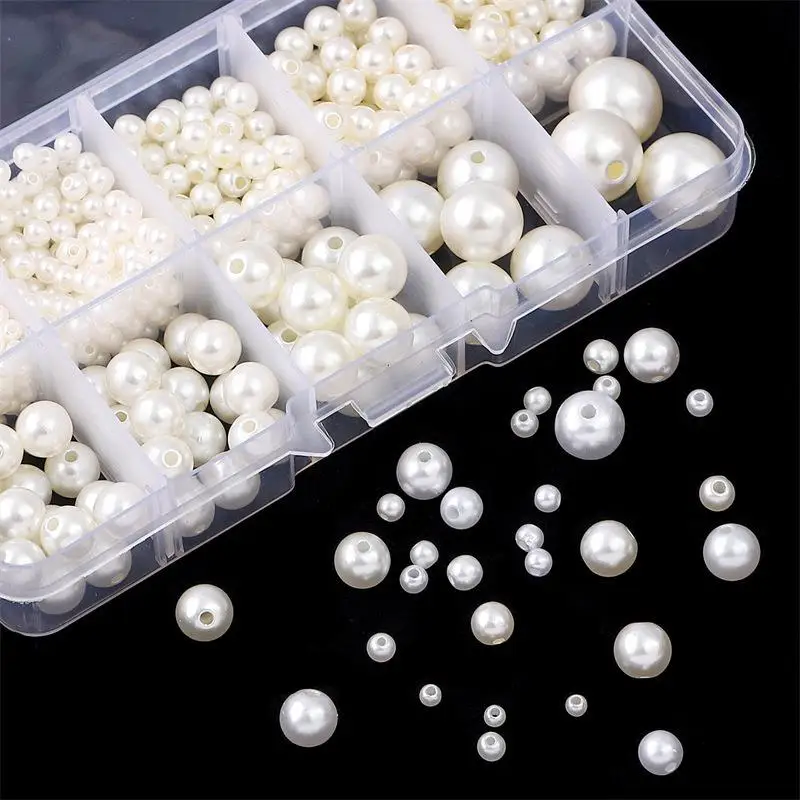 Acrylic Imitation Pearl Beads Kit For DIY Bracelet Sew Craft Jewelry Making 3-14mm stone beads plastic beads acrylic craft beads acrylic beads imitation pearl beads
