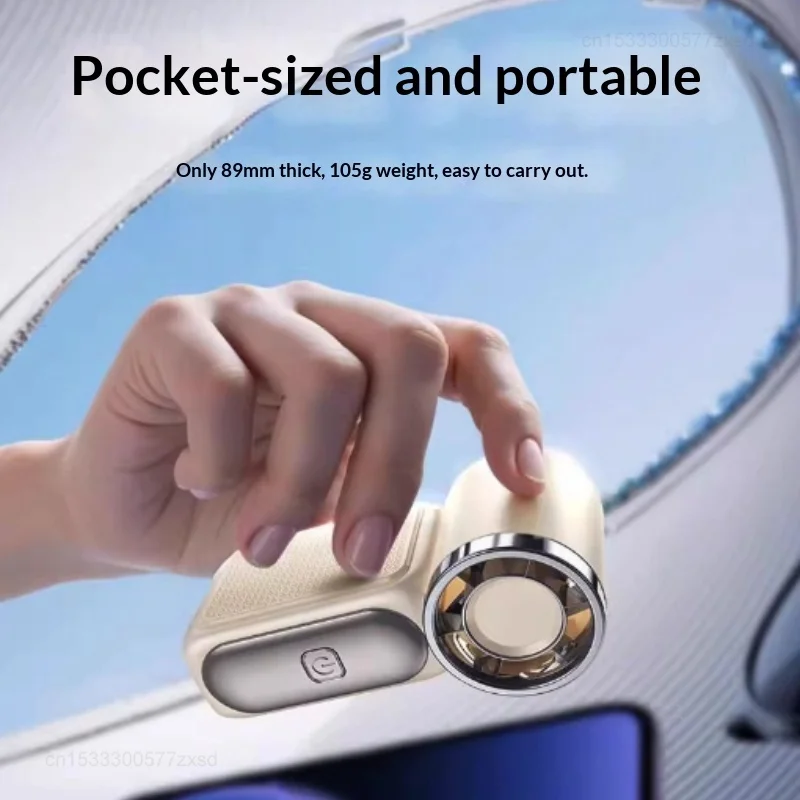 Compact and Stylish Mini Handheld Fan for Travel and Outdoor Use with Display Screen