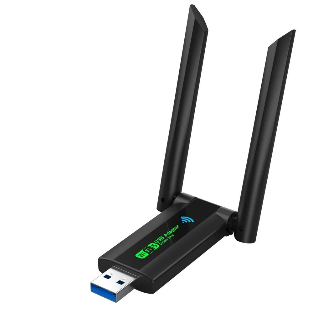 듀얼 밴드 1200Mbps USB RTL8812 무선 AC1200 Wlan USB3.0 Wifi Lan 어댑터 동글 802.11ac 노트북 데스크탑 용 안테나 포함