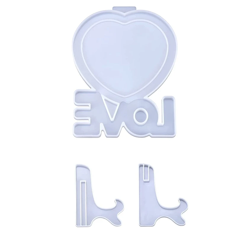 

Resin Picture Frames Molds for Epoxy Resin, Heart Shape & Love Word Silicone Epoxy Molds for DIY Crafts Home Decor