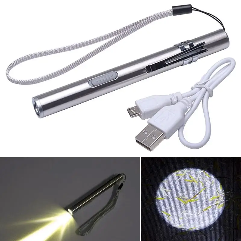 J6BB USB Rechargeable Handy Pen Light Mini Nursing Flashlight LED Torch Lamps led flashlight,mini flashlight,led flashlights,mini led flashlight,led torch light