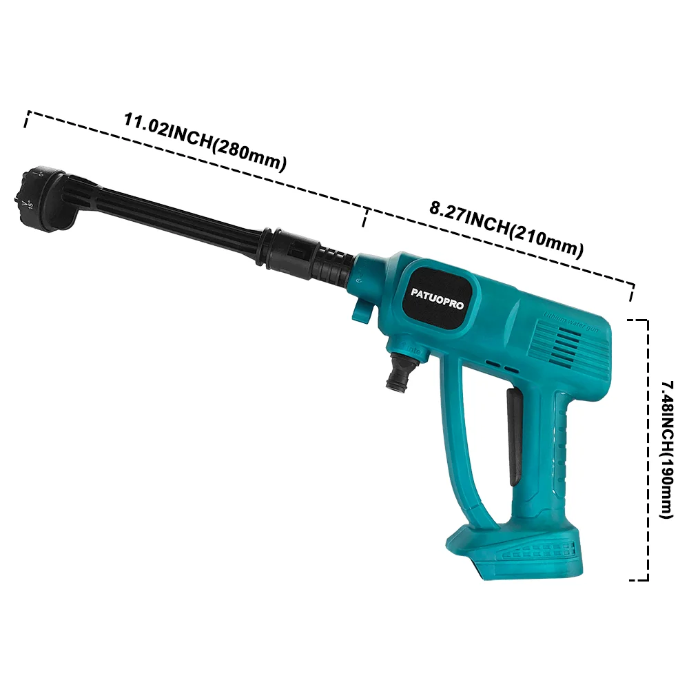 Car Wash Gun Cordless High Pressure Car Cleaning Tool 6 In 1 Spray Nozzle Home Garden Sprayer Water Gun For Makita 18V Battery 3