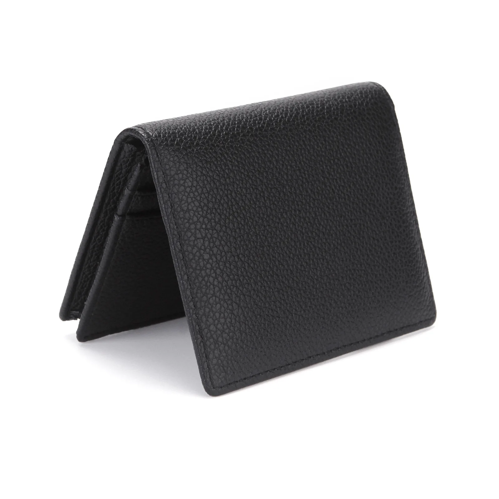 Men Foldable Wallet Pu Leather Solid Color Mini Coin Purse Business Credit Card Holder for Male Coin Bag