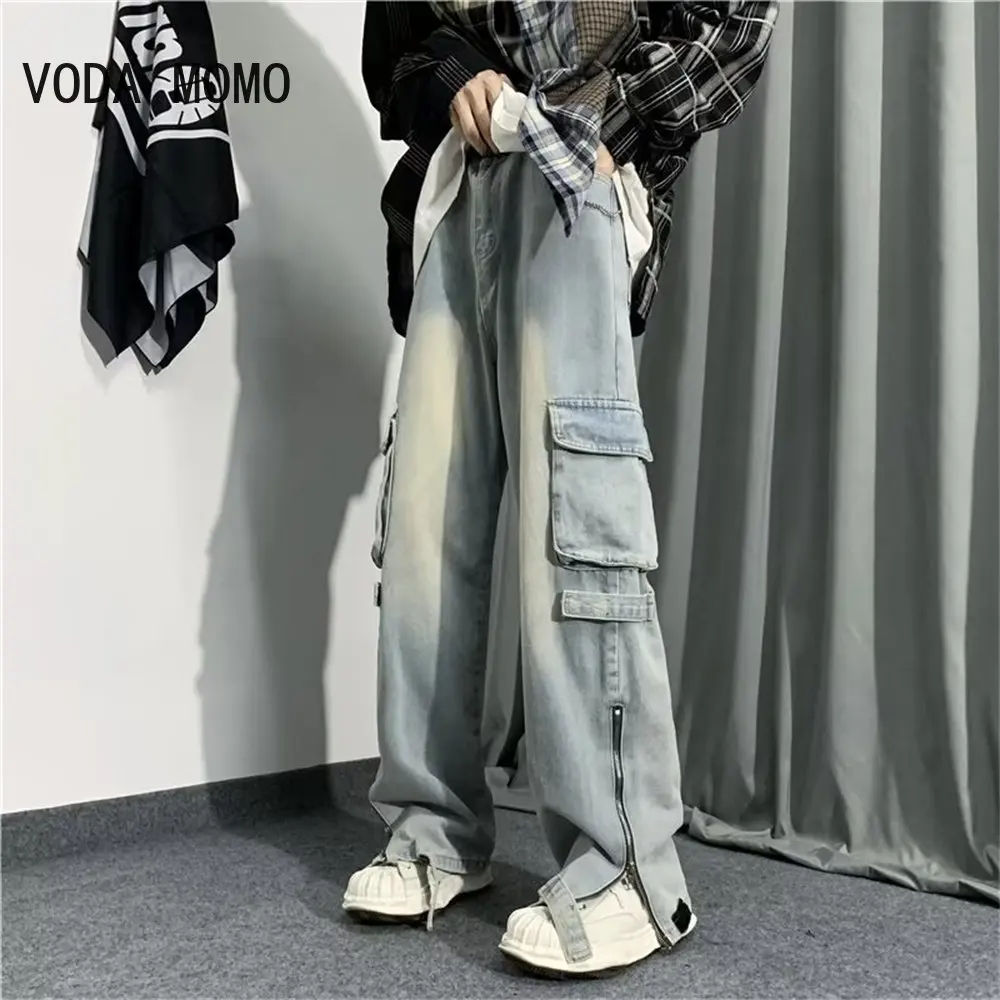 Pantaloni Jeans Da Uomo Pantaloni Casual In Denim Di Cotone Jeans Cargo Multitasche Da Uomo Pantaloni Cargo In Denim Di Nuova Moda Jeans Da Uomo Masch