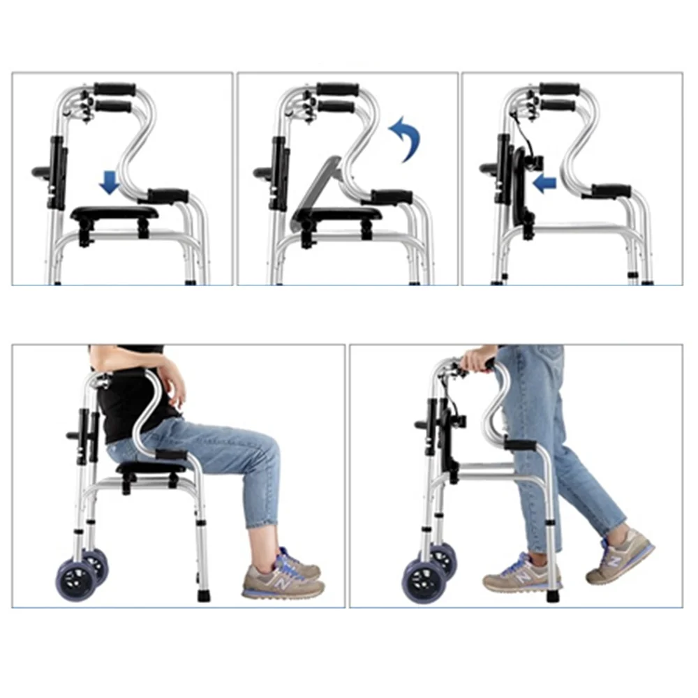JayCreer Folding Walker With Wheels