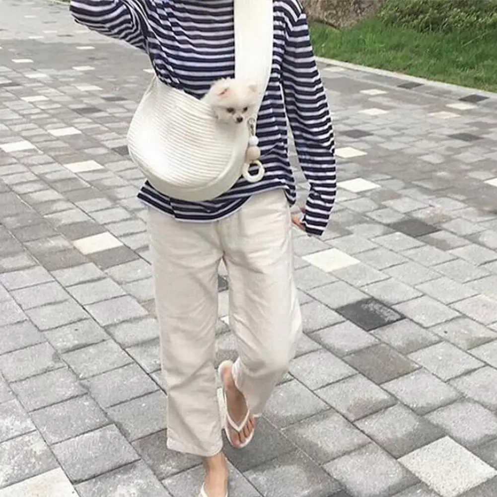 Title 15, Handmade Canvas Single Shoulder Cat Bag, Pet Ca...