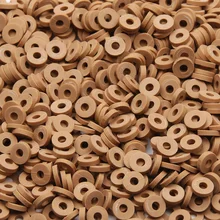  200Pcs/Bag 6mm Flat Round Polymer Clay Beads Handmade Heishi Disk Loose Beads for Jewelry Making DIY Bracelets Accessories 